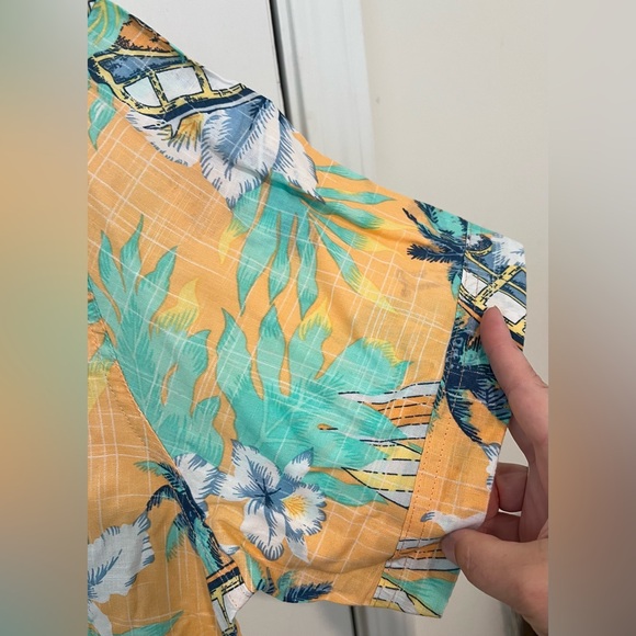 Izod Saltwater Men’s Casual Button Down Shirt Hawaiian Tropical Sz XXL - Picture 8 of 10